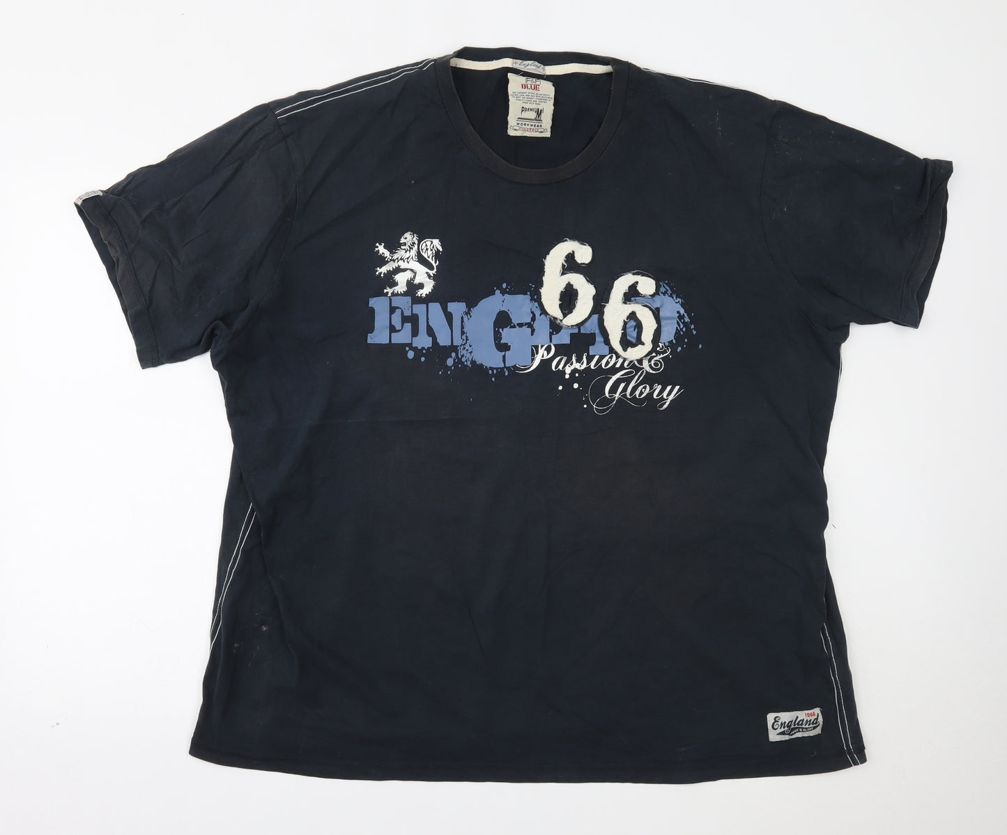F&F Mens Black    T-Shirt Size 3XL