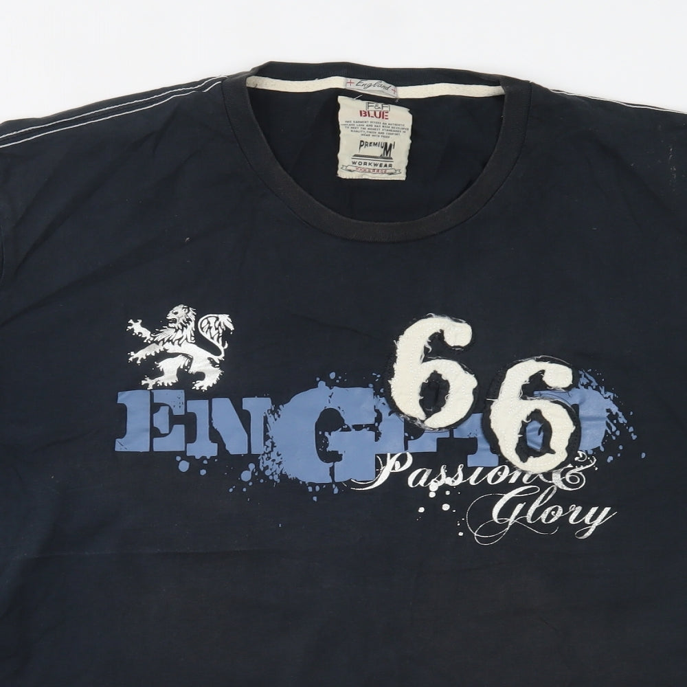 F&F Mens Black    T-Shirt Size 3XL