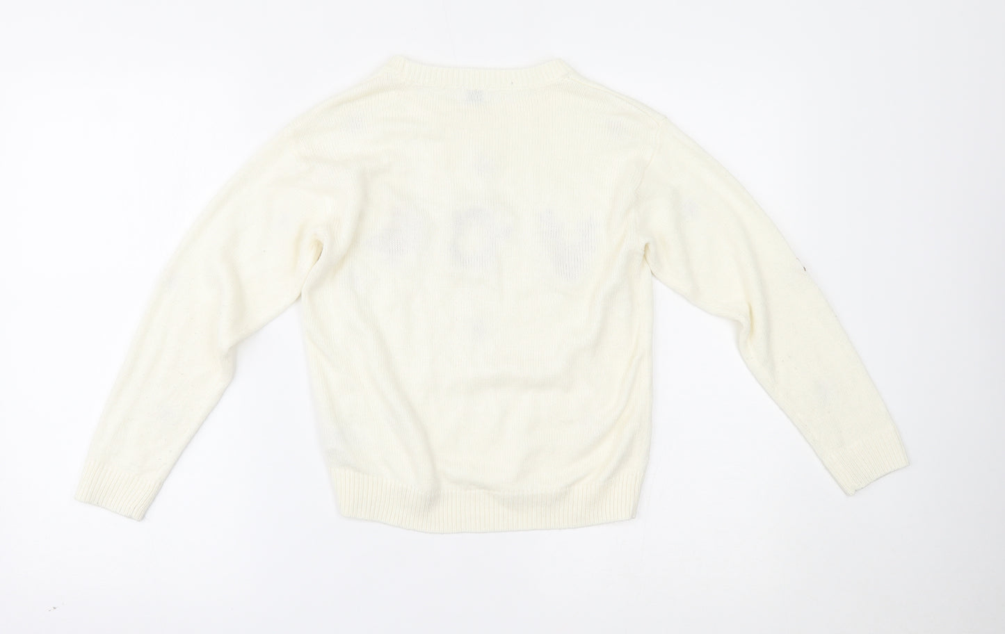 F&F Girls Ivory   Pullover Jumper Size 9-10 Years  - CHRISTMAS
