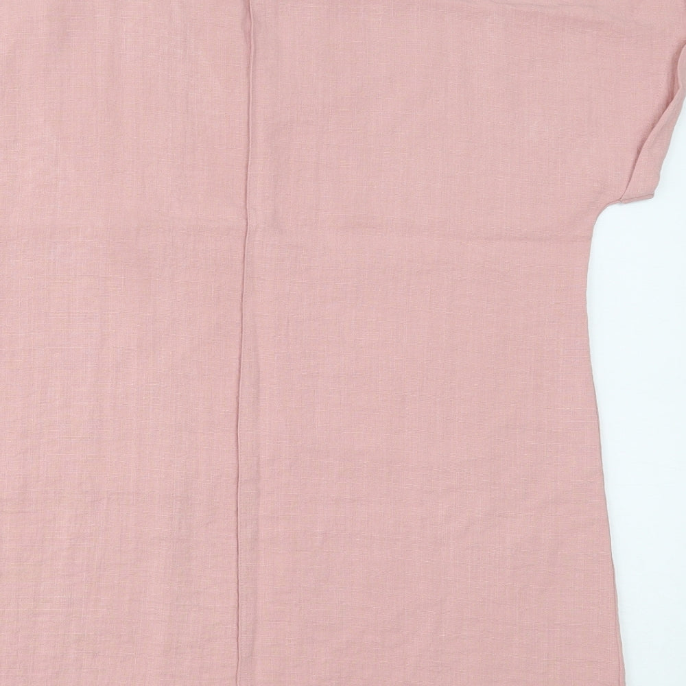 Viza Viz Womens Pink   Basic Blouse Size M