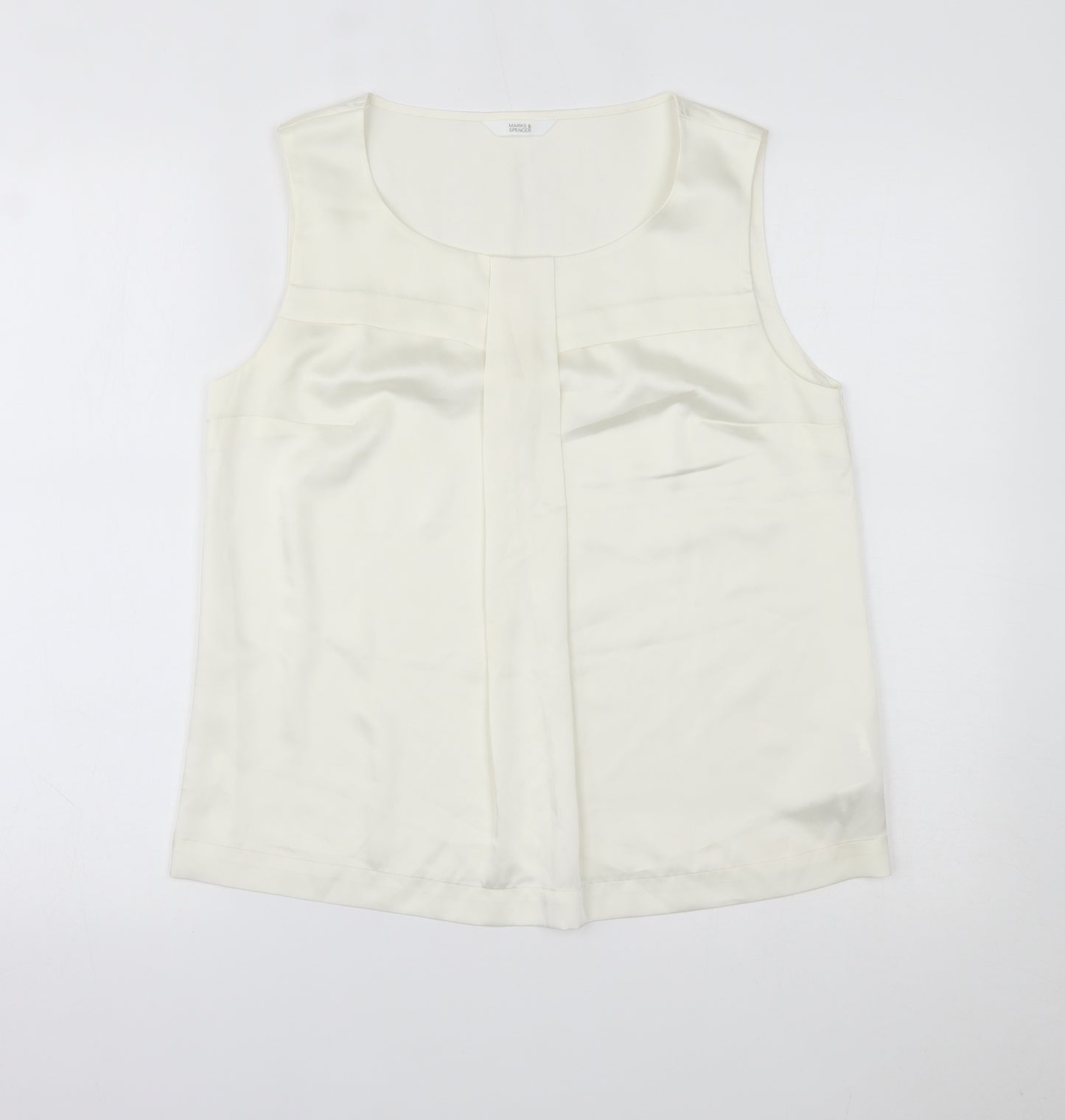 Marks and Spencer Womens White   Basic Tank Size 12