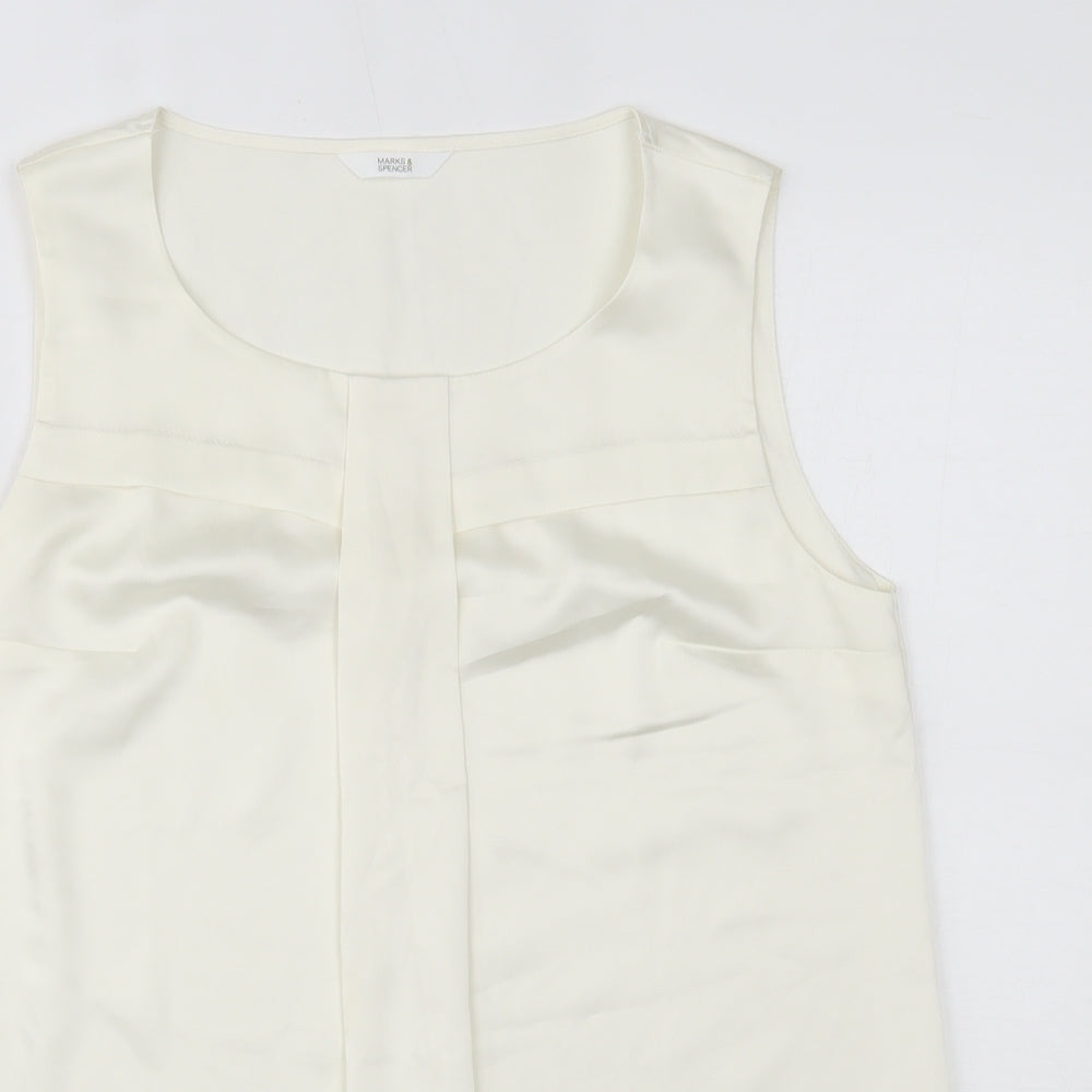 Marks and Spencer Womens White   Basic Tank Size 12