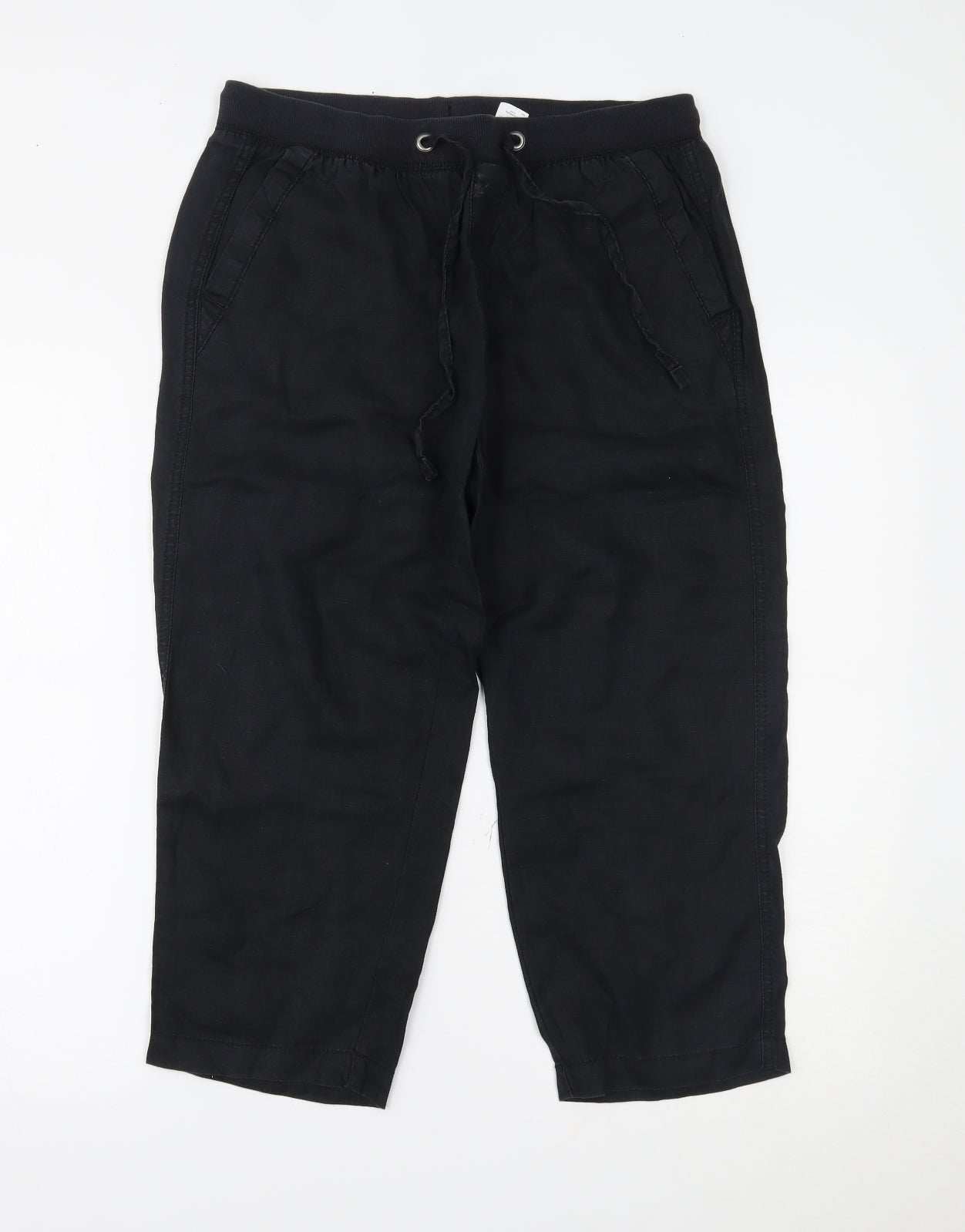 Marks and Spencer Womens Black   Trousers  Size 12 L20 in