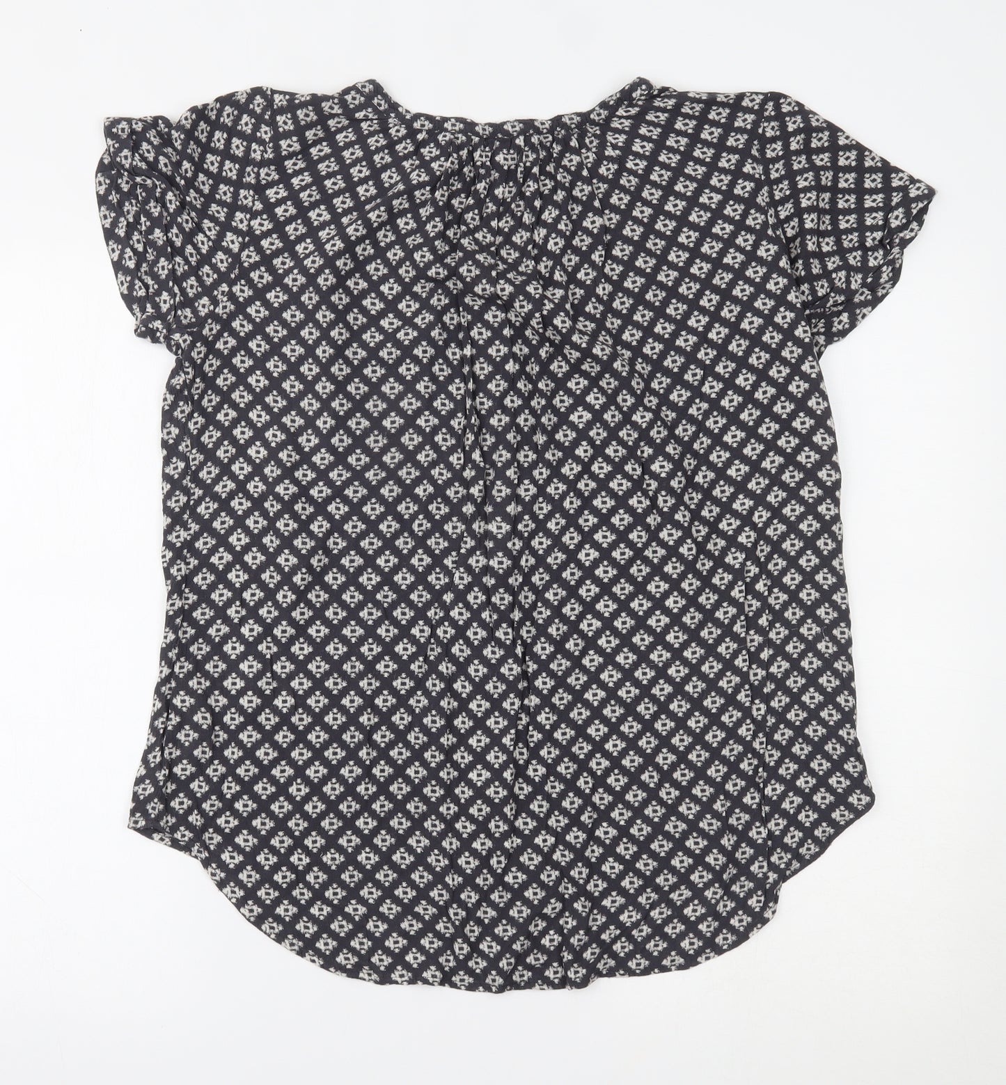 Fat Face Womens Blue Geometric  Basic Blouse Size 12
