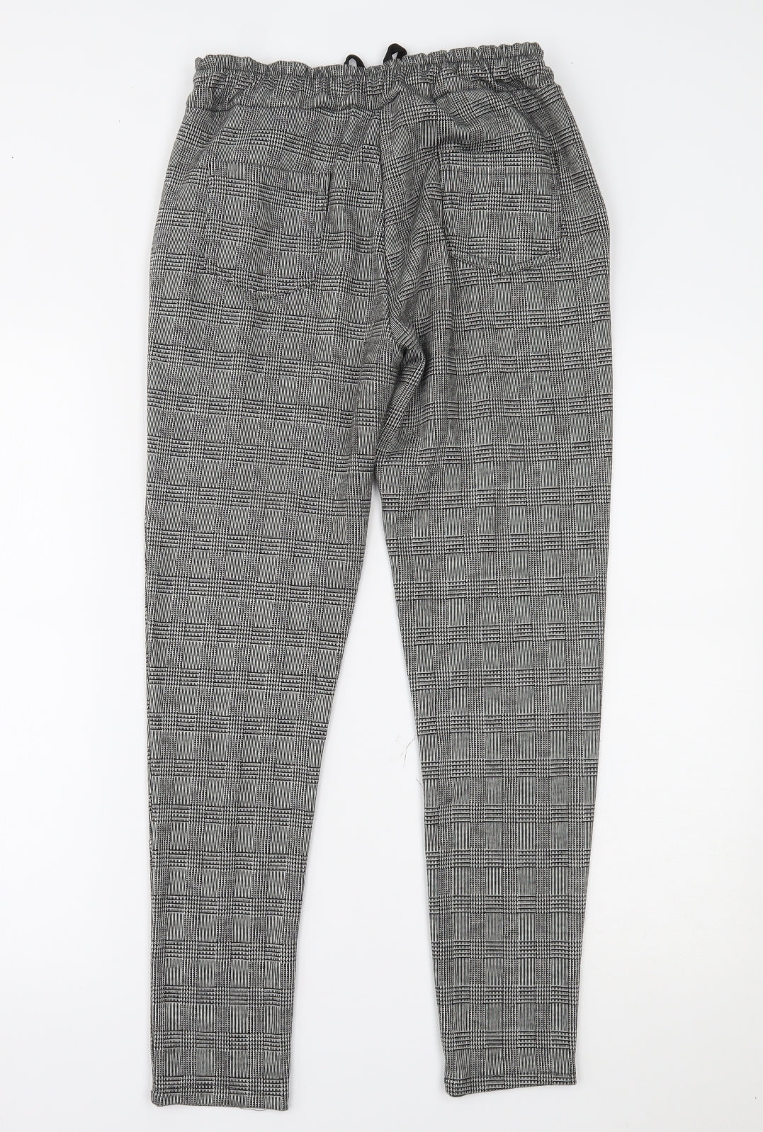 Preworn Womens Black Houndstooth  Jogger Trousers Size 20 L26 in