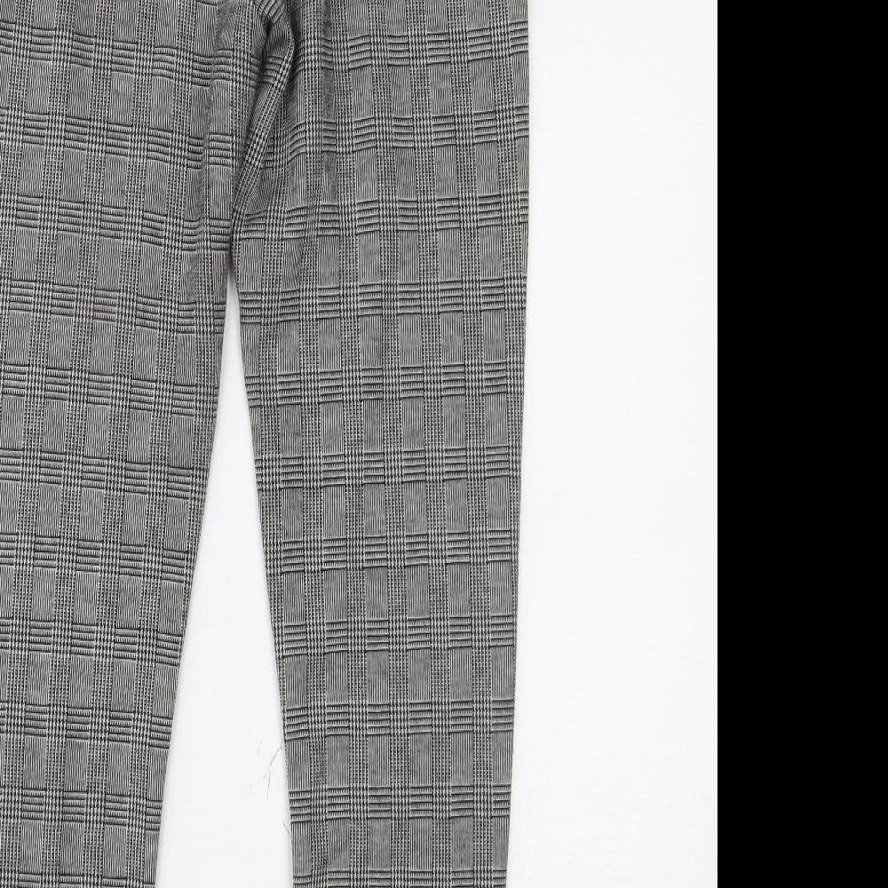 Preworn Womens Black Houndstooth  Jogger Trousers Size 20 L26 in