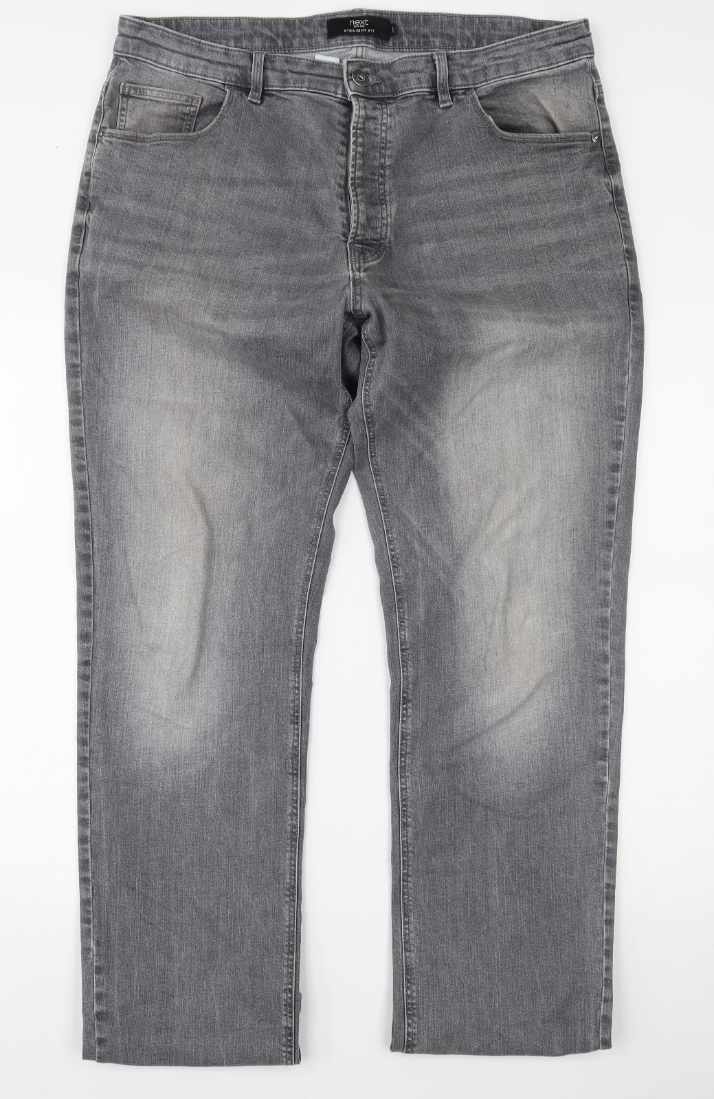 NEXT Mens Grey  Denim Straight Jeans Size 38 L33 in