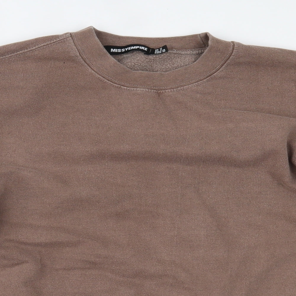 Missyempire Womens Brown   Pullover Sweatshirt Size 10