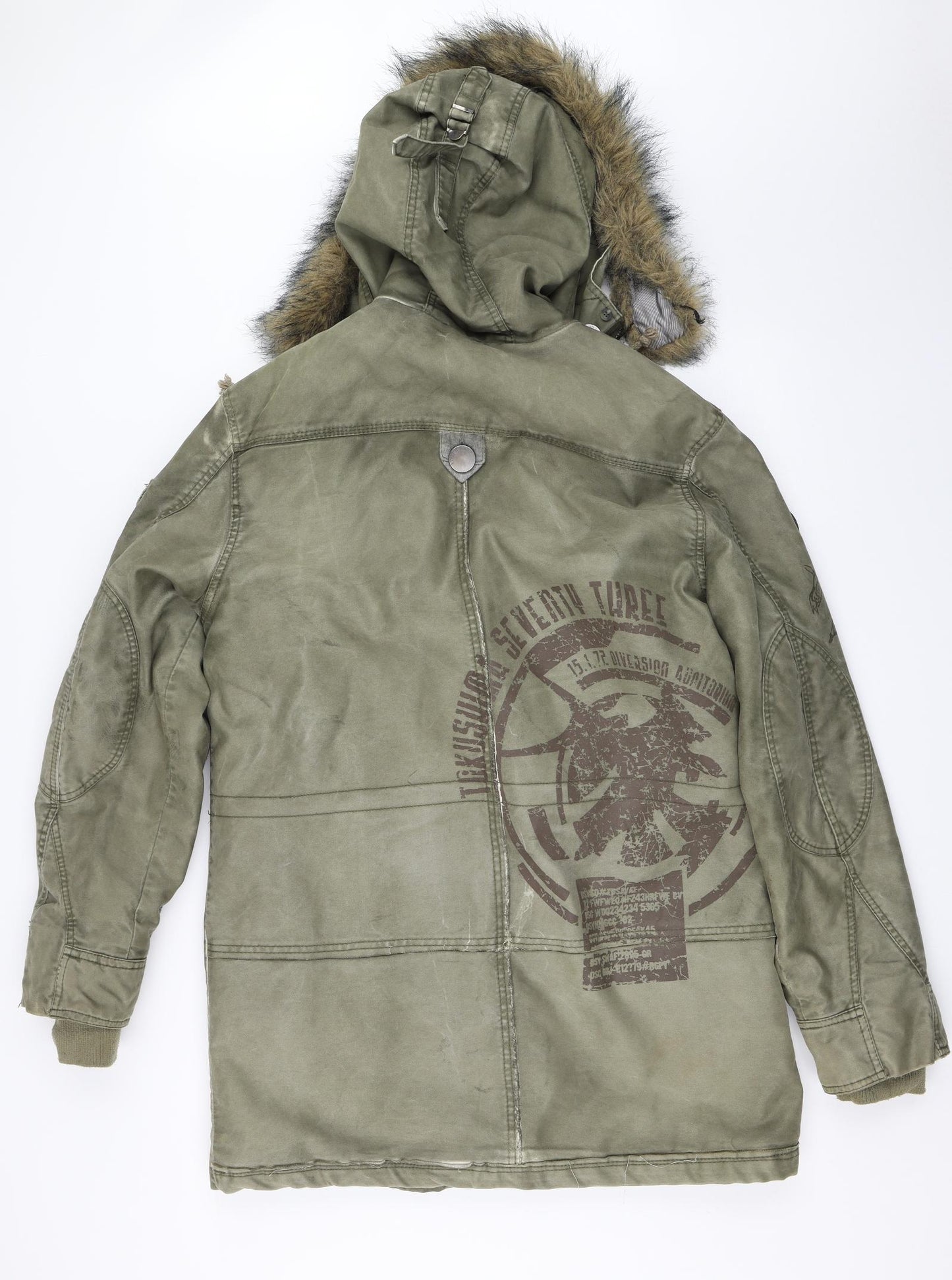 River Island Mens Green   Parka Coat Size M