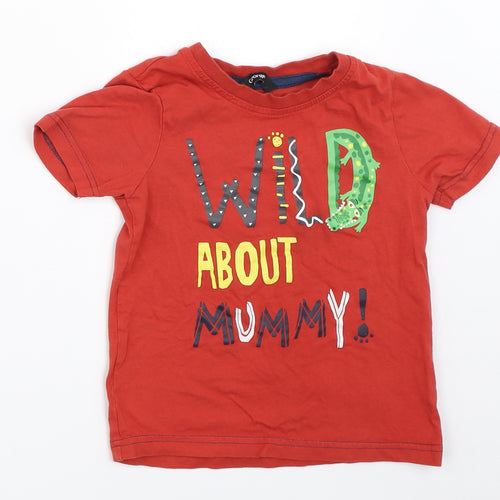 George Boys Orange   Basic T-Shirt Size 2-3 Years