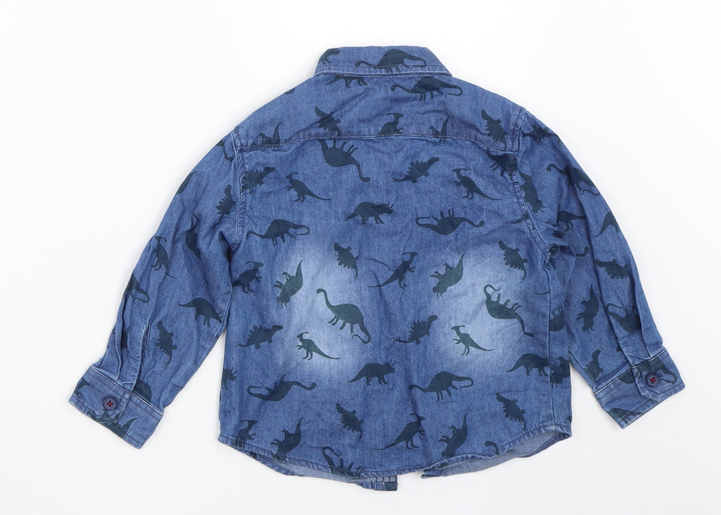 Matalan Boys Blue  Denim Basic Button-Up Size 18-24 Months