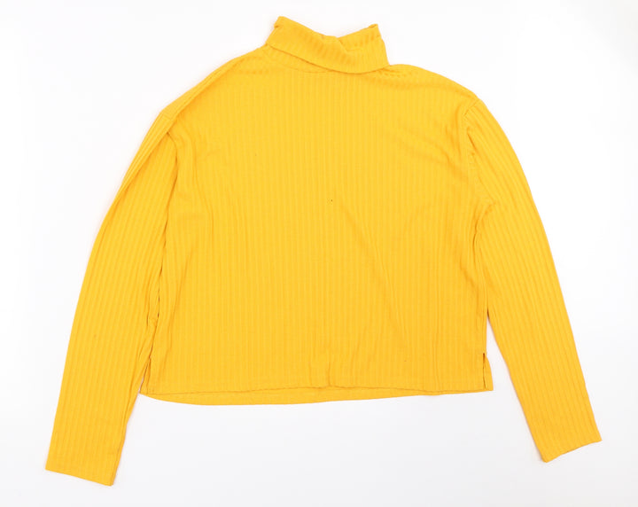 H&M Womens Yellow Pullover Jumper Size M