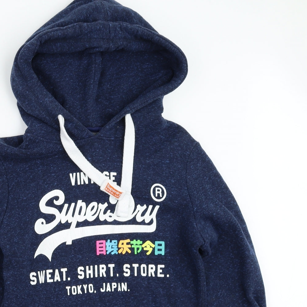 Superdry Womens Blue   Pullover Hoodie Size XS