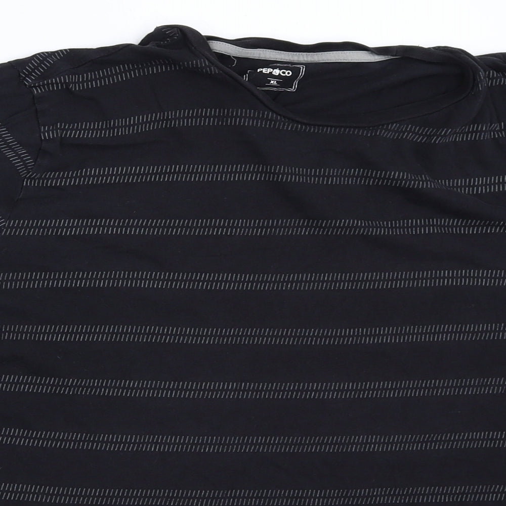 Pep&Co Mens Black    T-Shirt Size XL