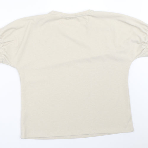 Papaya Womens Beige   Basic T-Shirt Size 12