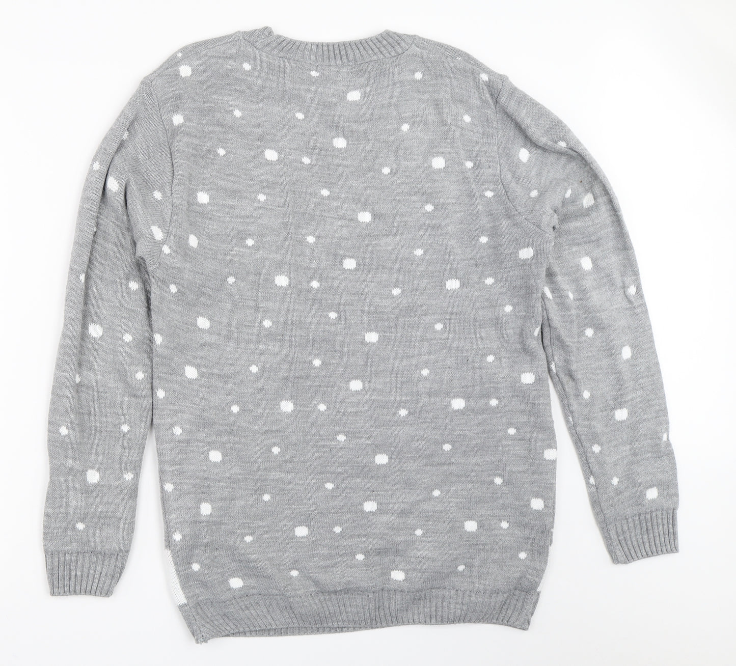 Boohoo Mens Grey   Pullover Jumper Size M  - christmas