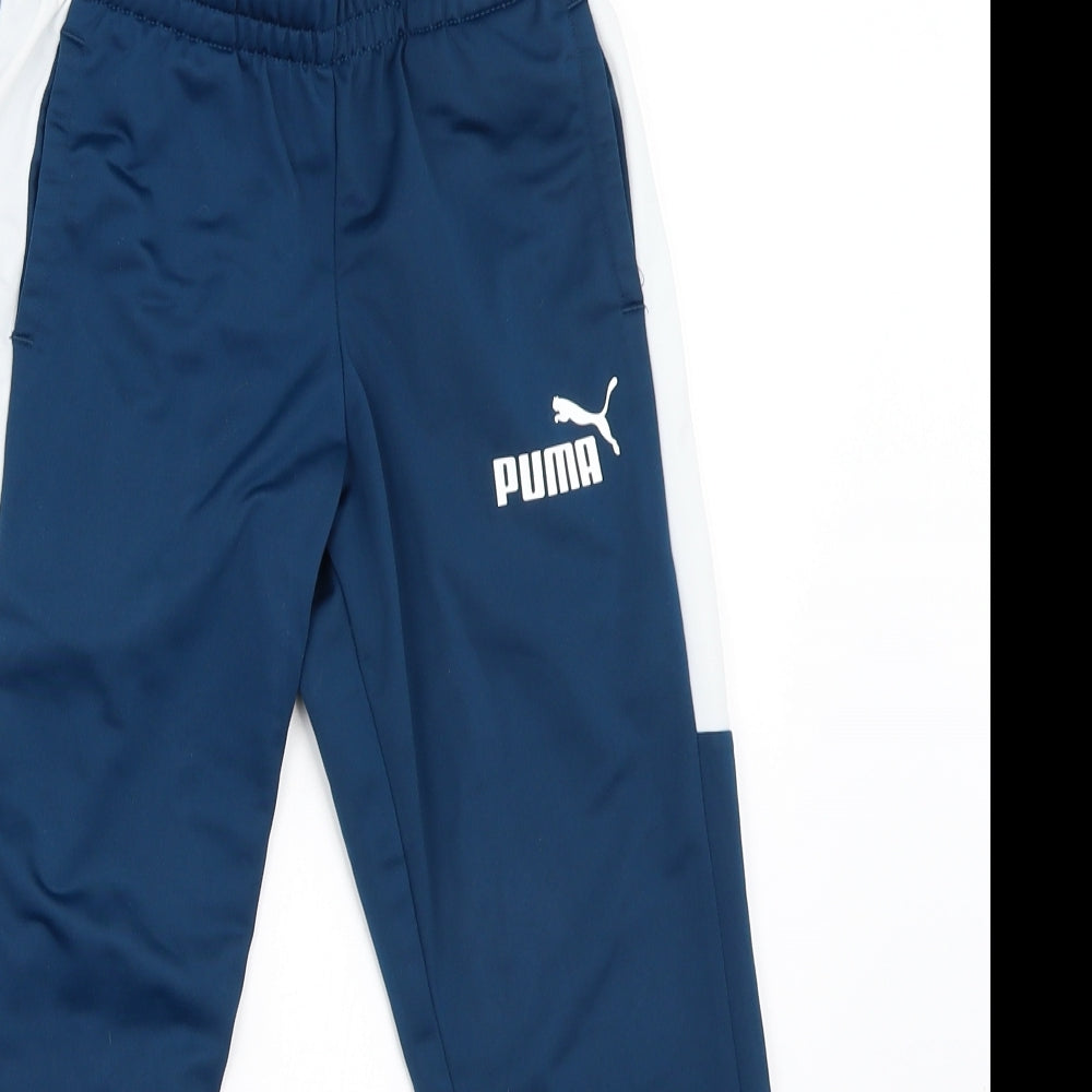 PUMA Boys Blue   Jogger Trousers Size 7-8 Years