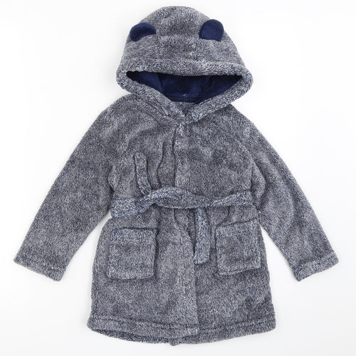 Matalan Boys Blue Solid   Robe Size 2-3 Years