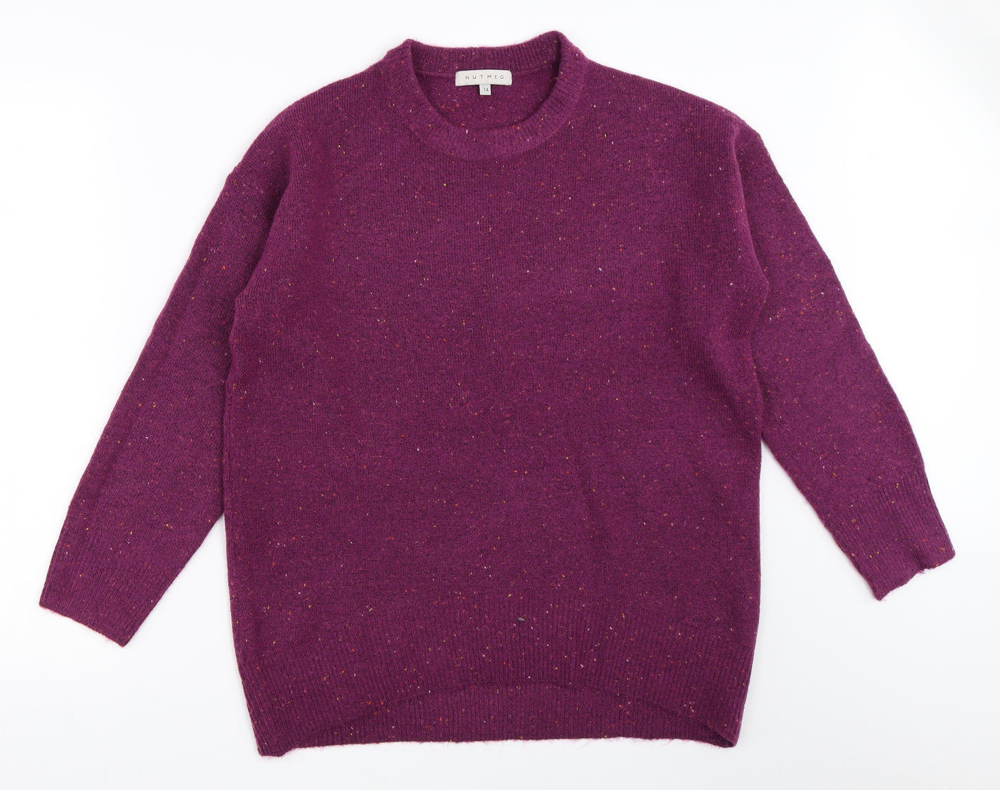 Nutmeg Womens Purple   Pullover Jumper Size 14