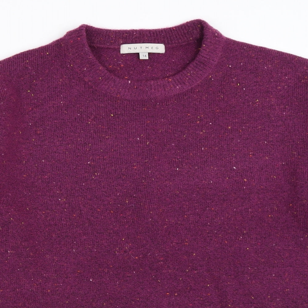 Nutmeg Womens Purple   Pullover Jumper Size 14