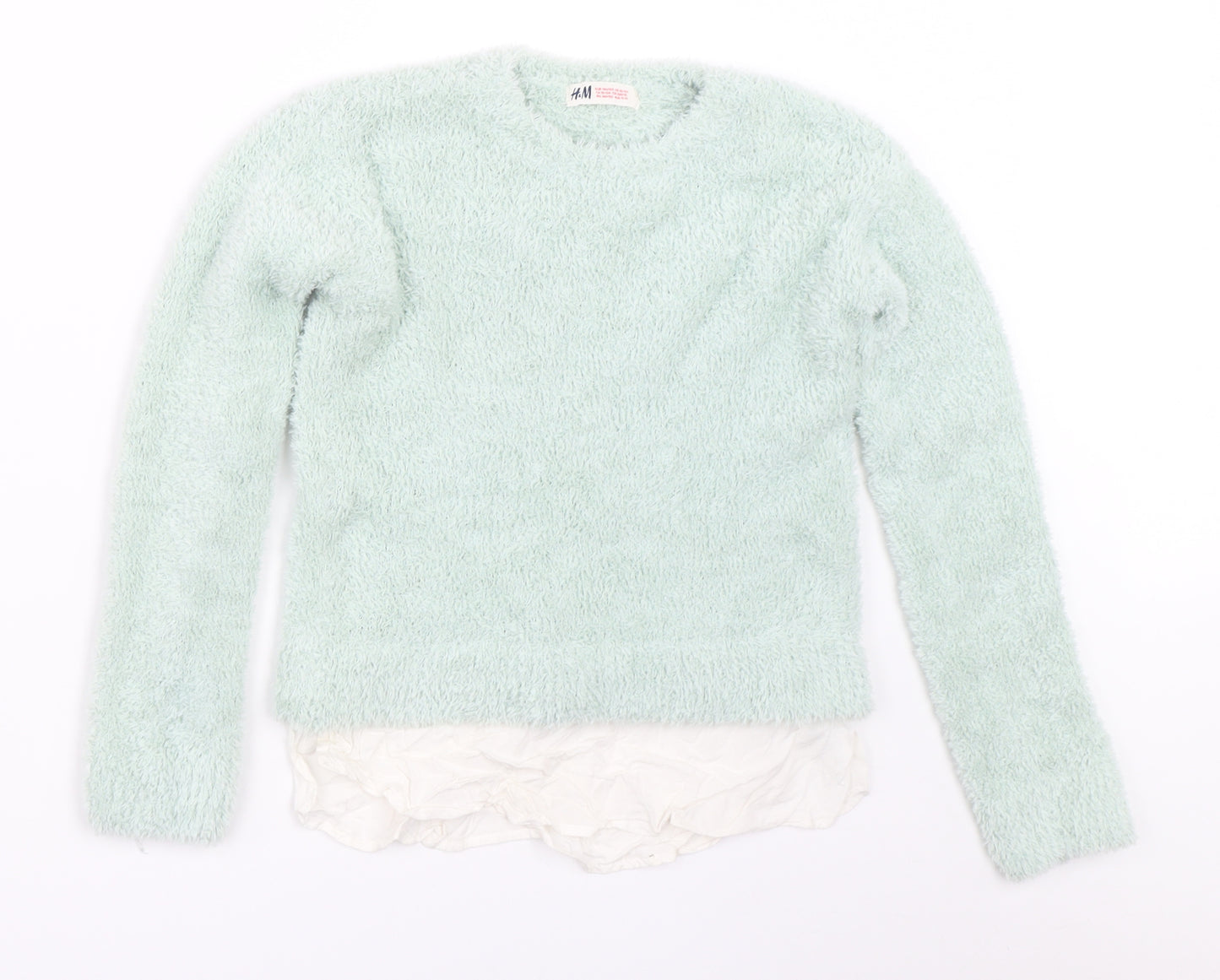 H&M Girls Green   Pullover Jumper Size 11-12 Years