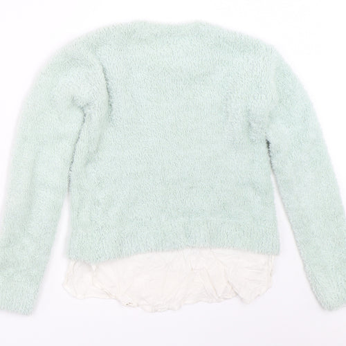 H&M Girls Green   Pullover Jumper Size 11-12 Years