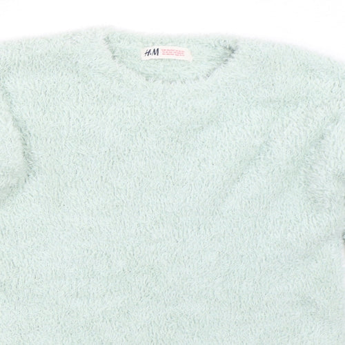 H&M Girls Green   Pullover Jumper Size 11-12 Years