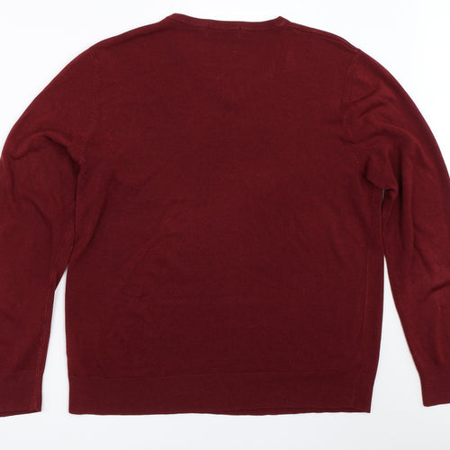 Marks and Spencer Mens Red   Pullover Jumper Size L