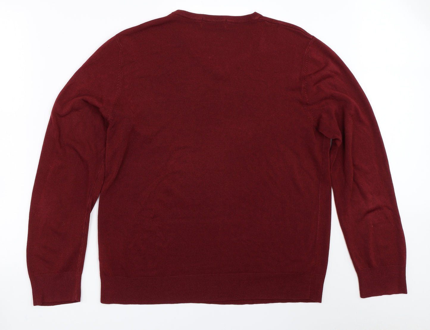 Marks and Spencer Mens Red   Pullover Jumper Size L
