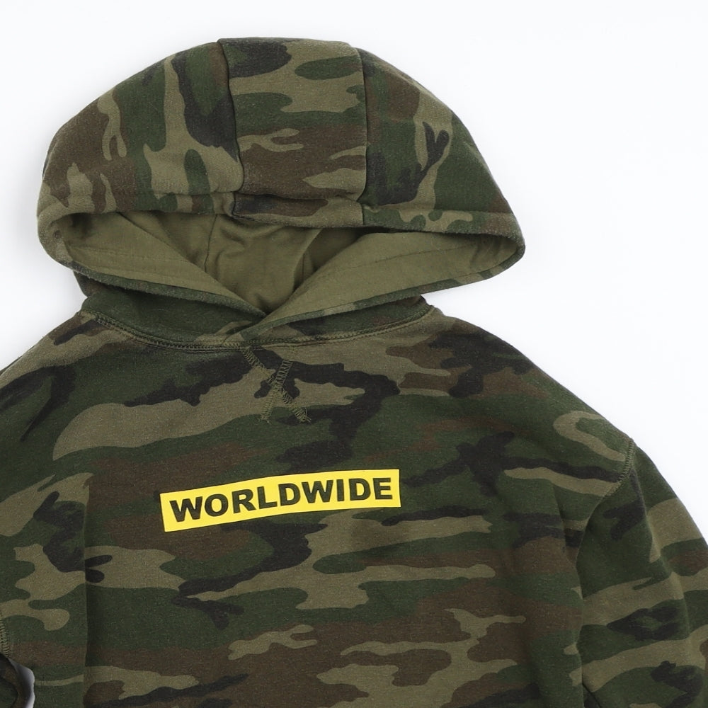 Primark Boys Green Camouflage  Pullover Hoodie Size 8-9 Years