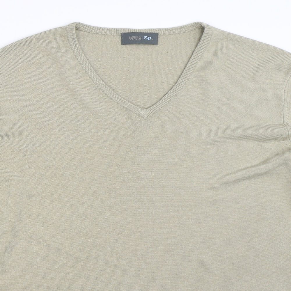 Marks and Spencer Mens Beige   Pullover Jumper Size L