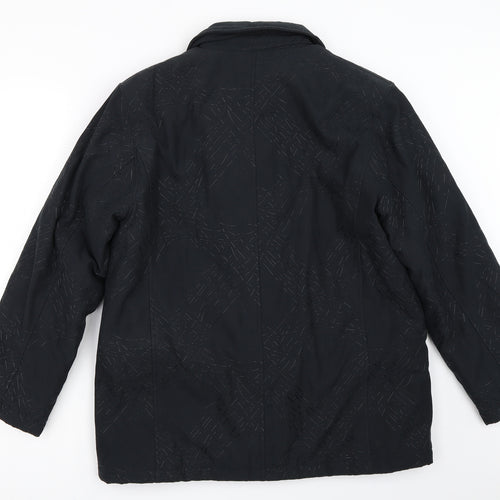 Eastrakae Womens Black   Overcoat Coat Size S