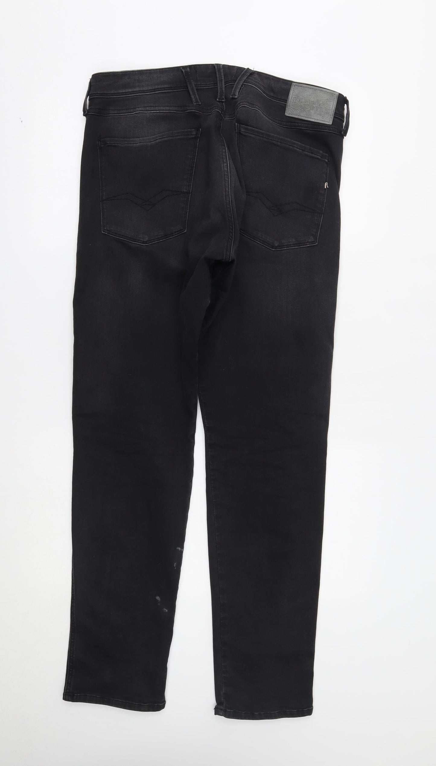 Replay Mens Black   Straight Jeans Size 36 L32 in