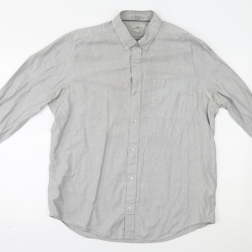 NEXT Mens Grey    Button-Up Size L