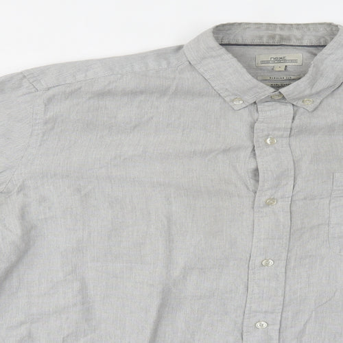 NEXT Mens Grey    Button-Up Size L
