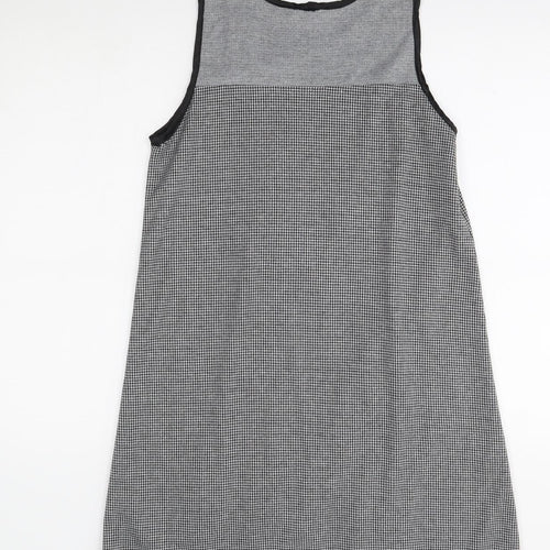 heel Womens Grey Check  A-Line  Size M
