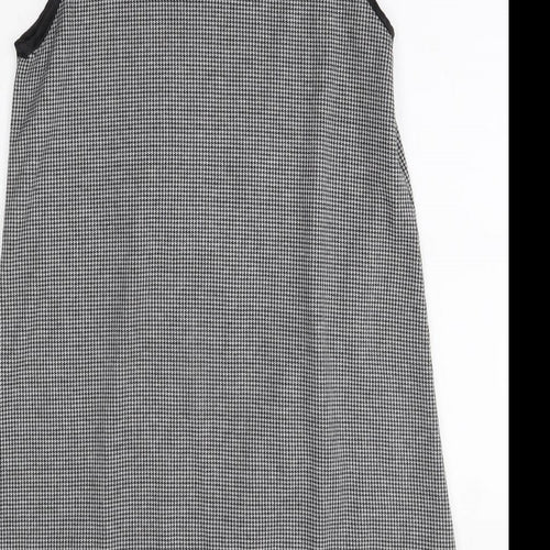heel Womens Grey Check  A-Line  Size M
