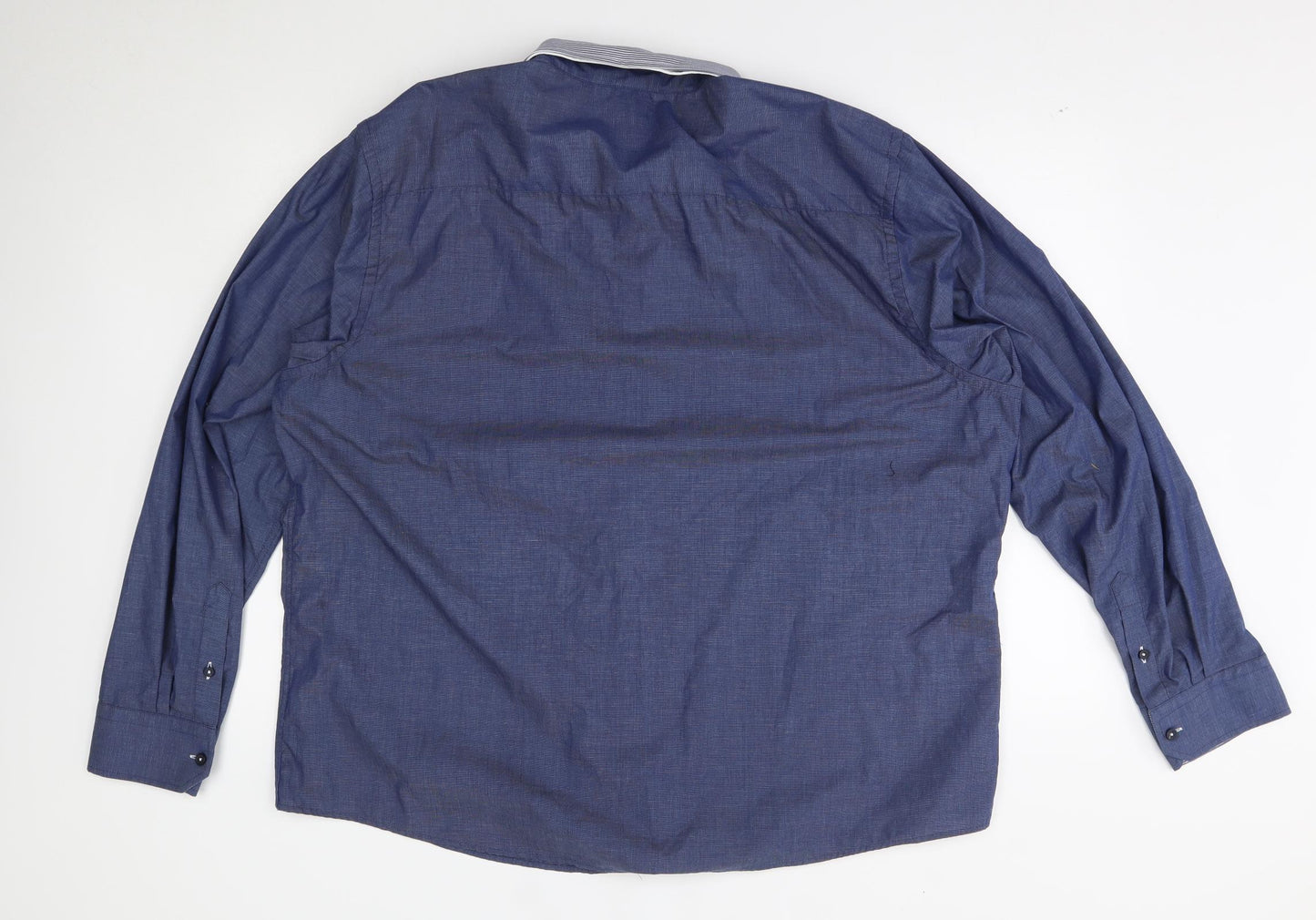 F&F Mens Blue Striped   Button-Up Size 3XL
