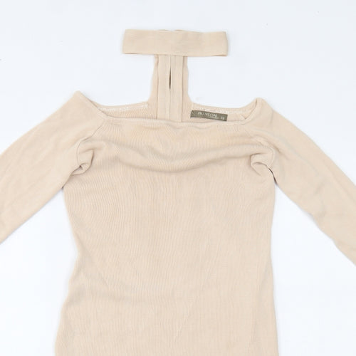 TU Womens Beige   Bodycon  Size 12  - with collar