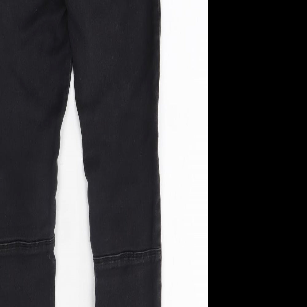 Primark Girls Black   Straight Jeans Size 11-12 Years - ribbed