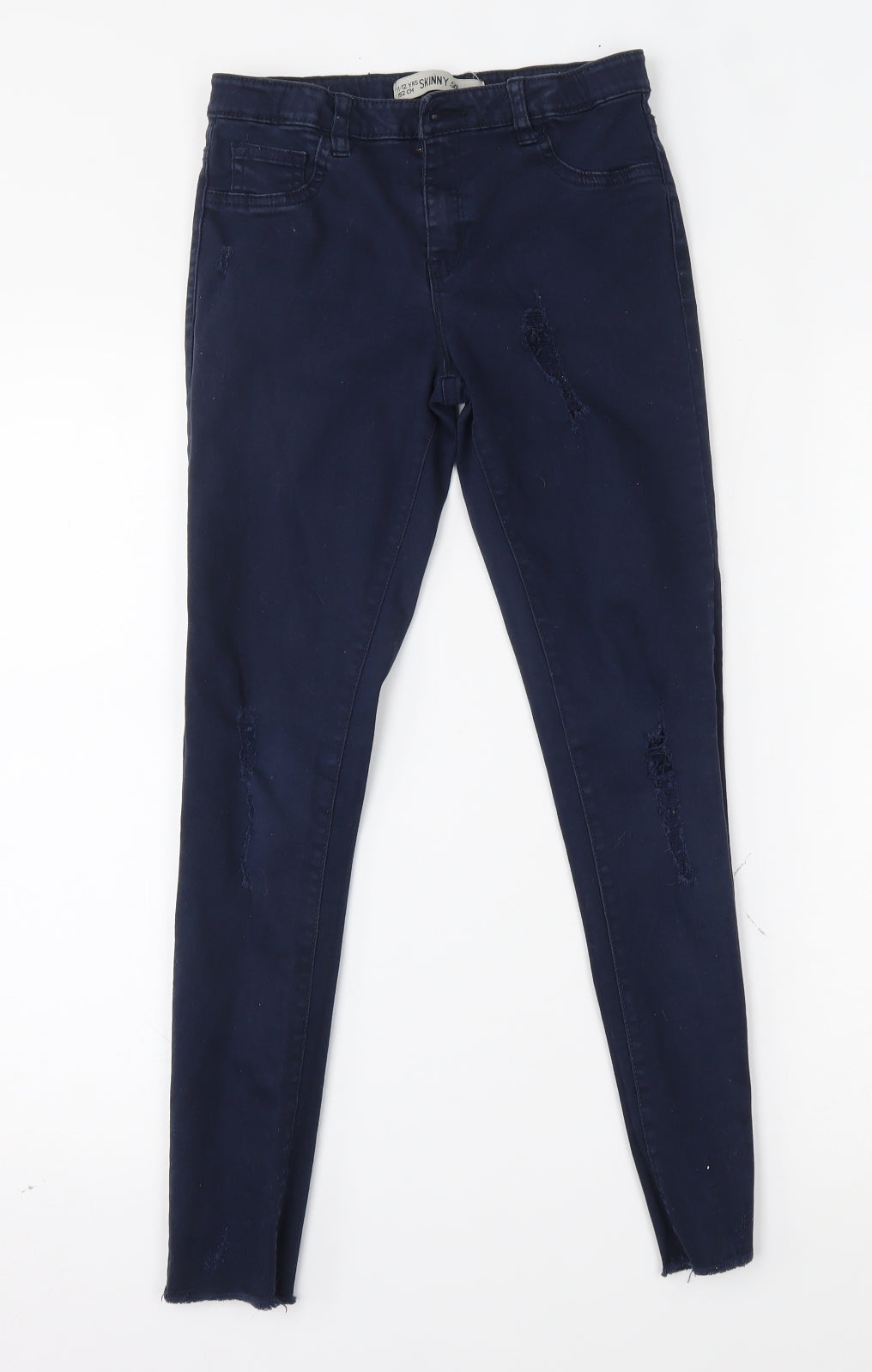 Primark Girls Blue   Skinny Jeans Size 11-12 Years - distressed