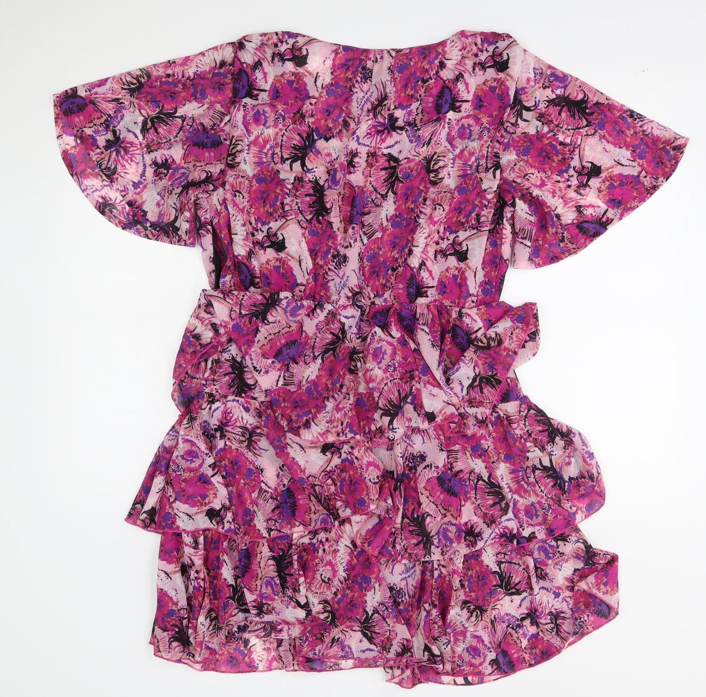 sacred hawk Womens Pink Floral  A-Line  Size M
