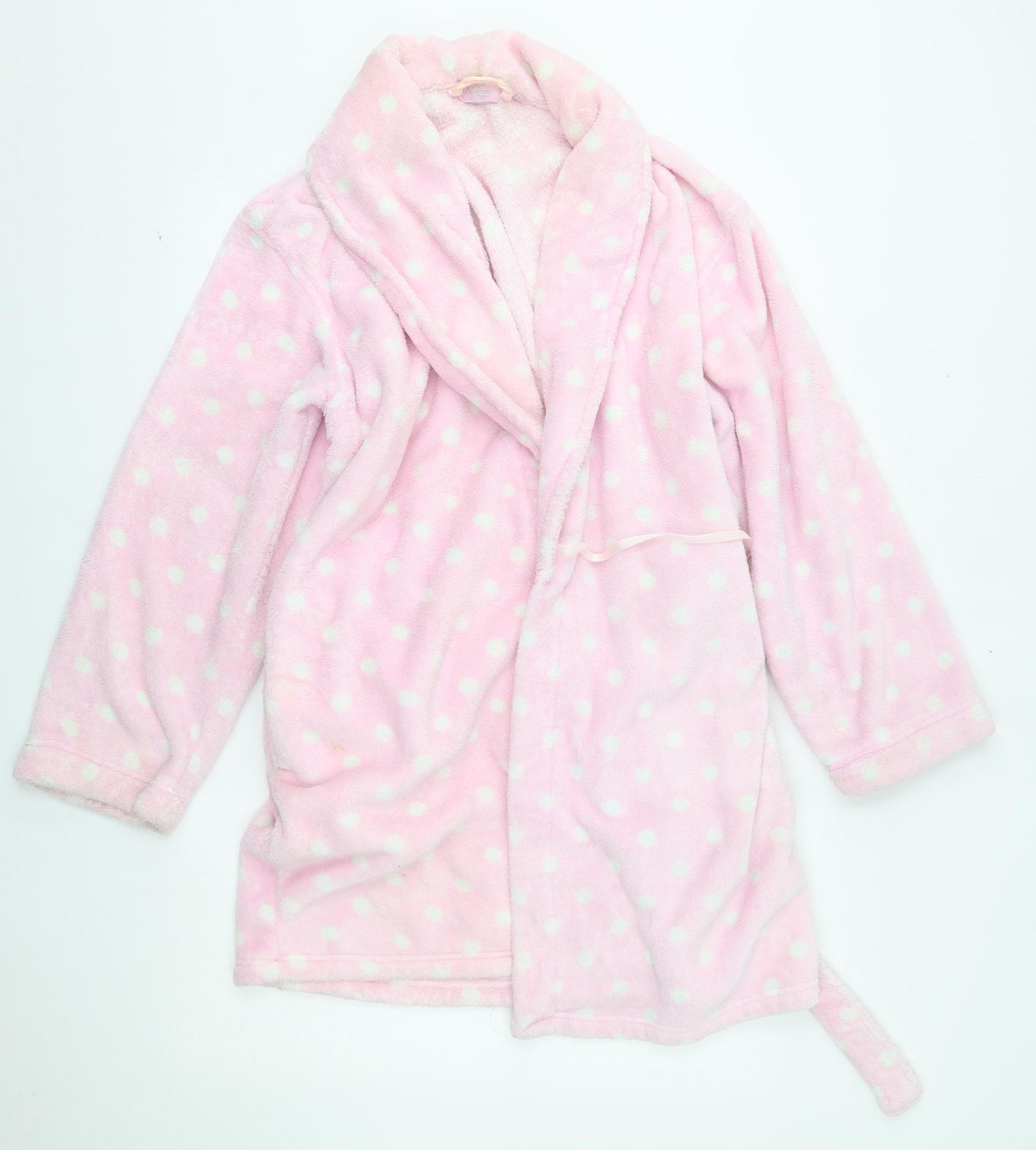 New Look Womens Pink Polka Dot   Robe Size L