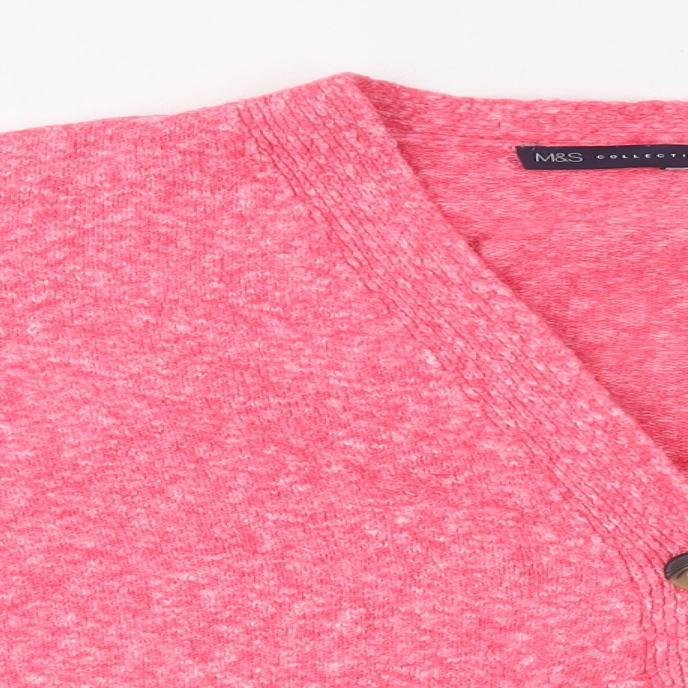 M&S Womens Pink   Cardigan Jumper Size M