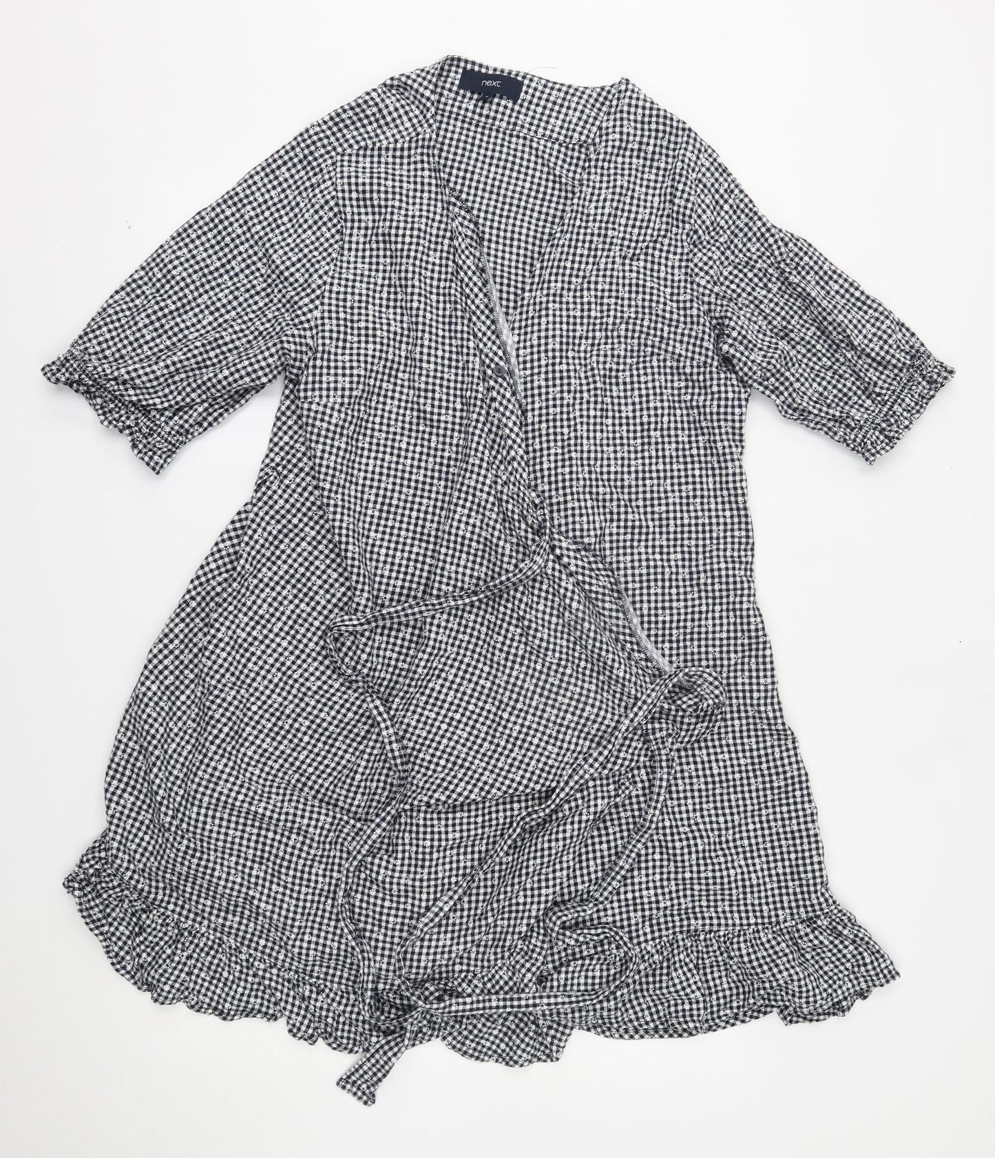 NEXT Womens Grey Plaid  Cardigan Jumper Size 18