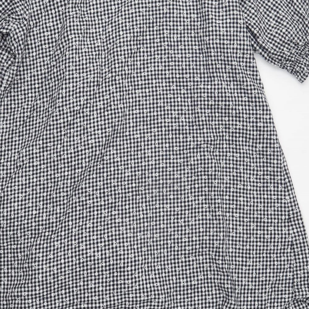 NEXT Womens Grey Plaid  Cardigan Jumper Size 18