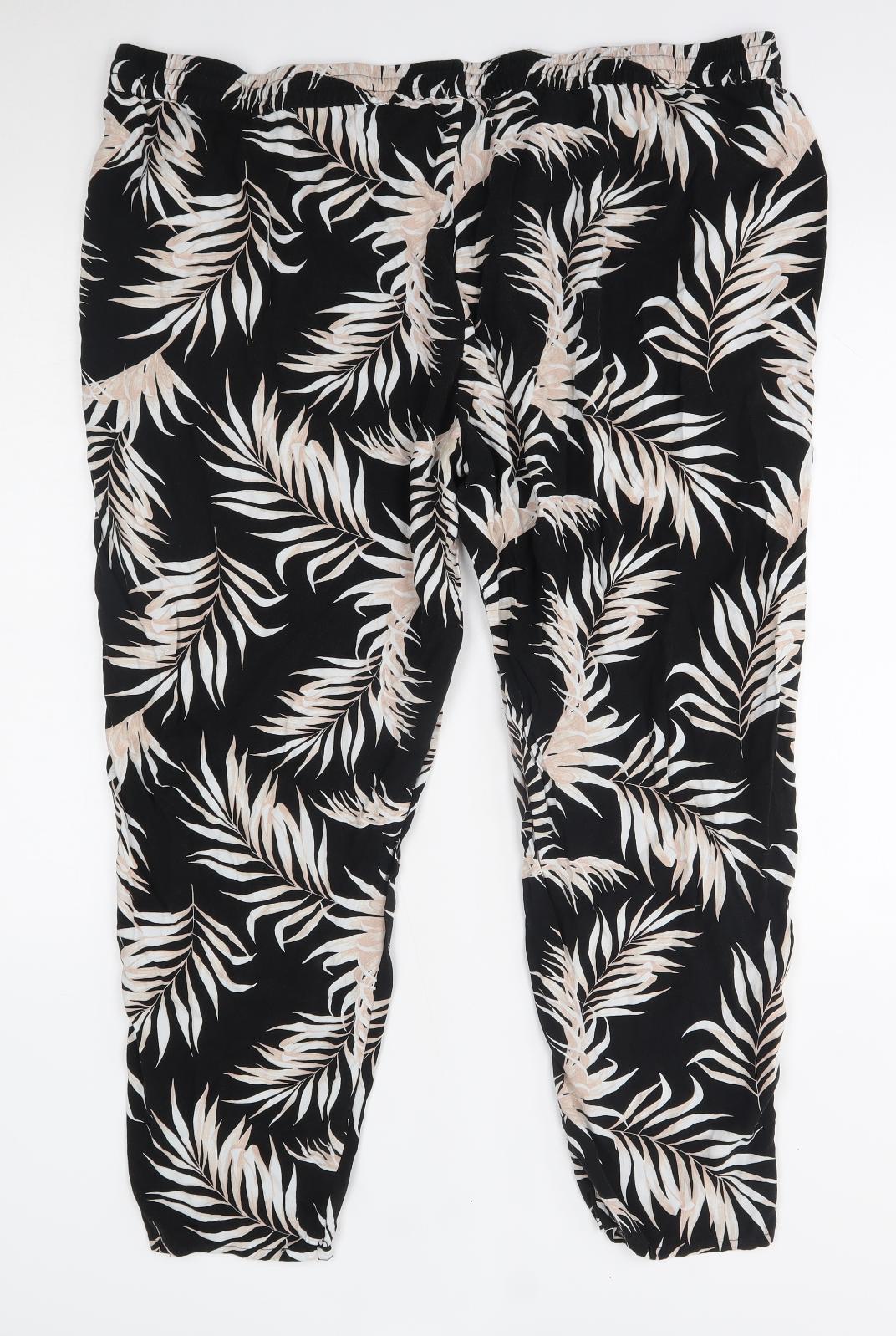 Bellecurve Womens Black Floral   Pyjama Pants Size 20