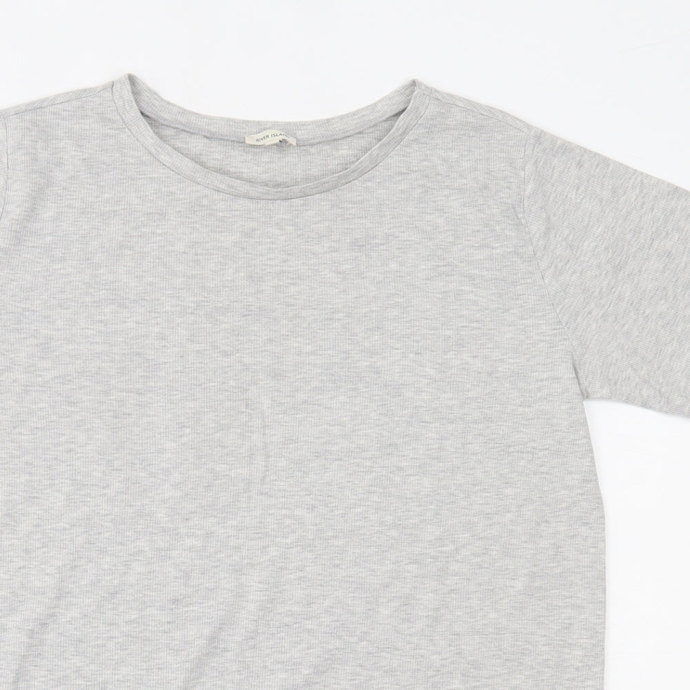 River Island Womens Grey   Basic T-Shirt Size 12