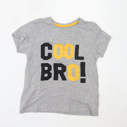 Primark Boys Grey   Basic T-Shirt Size 6-7 Years