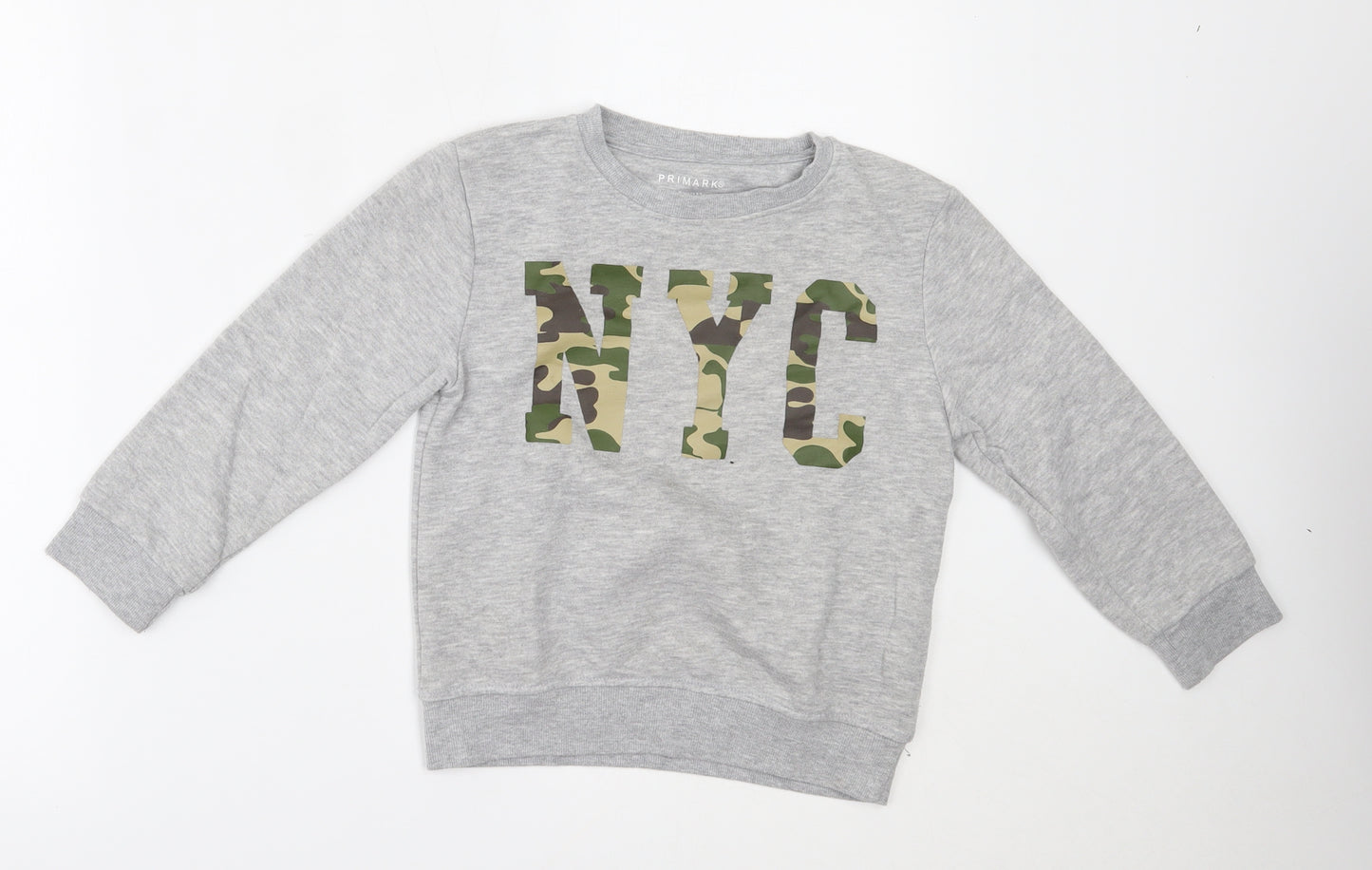 Primark Boys Grey   Pullover Jumper Size 6-7 Years